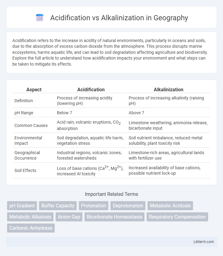 Alkalinization vs Acidification in Geography - What is The Difference?