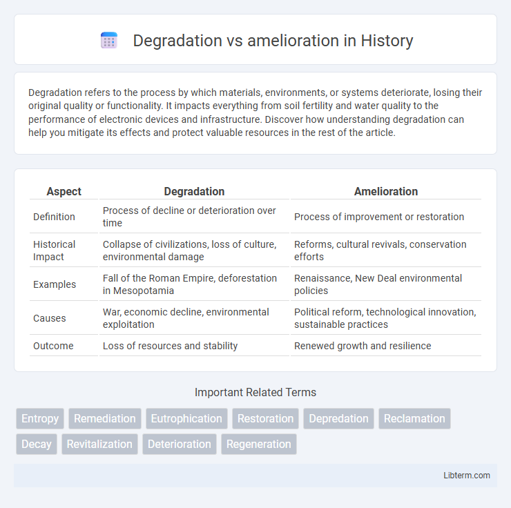 amelioration vs Degradation in History - What is The Difference?