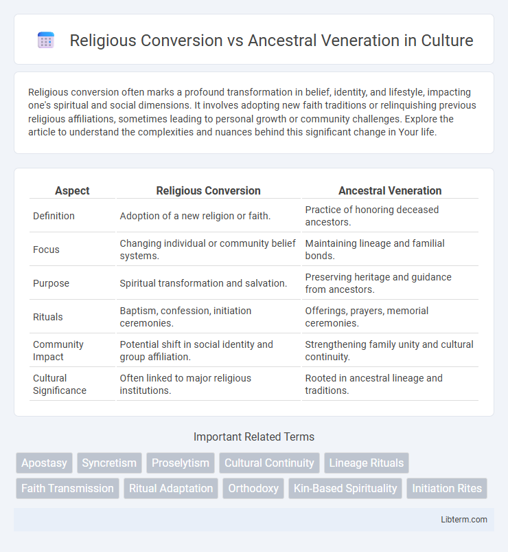 Ancestral Veneration vs Religious Conversion in Culture - What is The Difference?