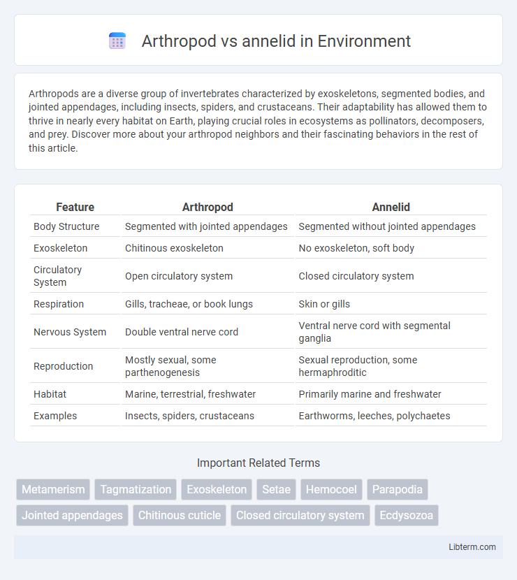 annelid vs Arthropod in Environment - What is The Difference?