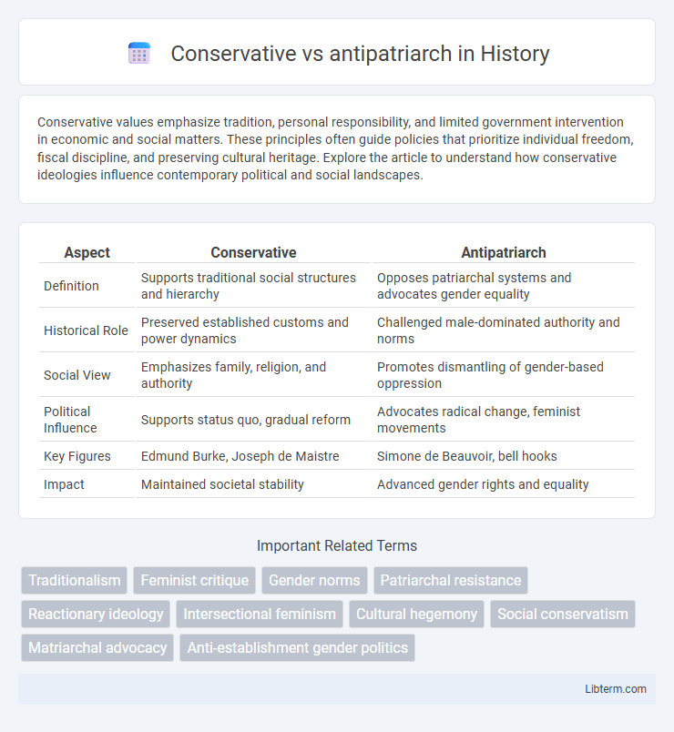 antipatriarch vs Conservative in History - What is The Difference?