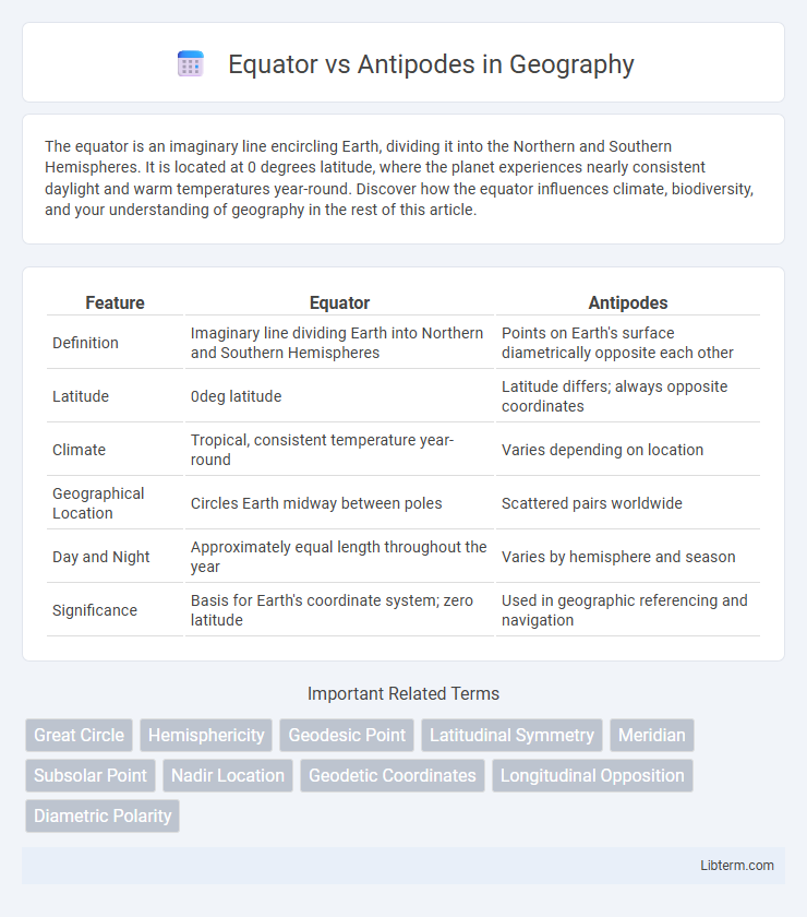 Antipodes vs Equator in Geography - What is The Difference?