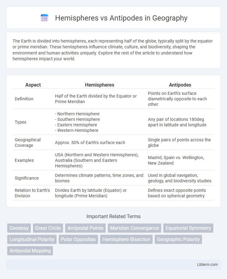 Antipodes vs Hemispheres in Geography - What is The Difference?