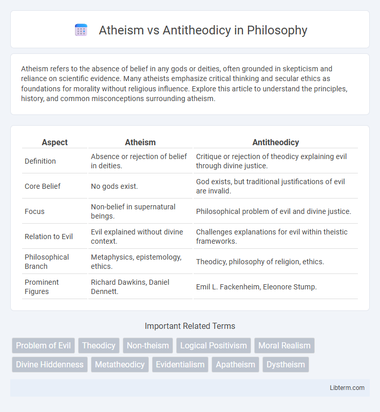 Antitheodicy vs Atheism in Philosophy - What is The Difference?