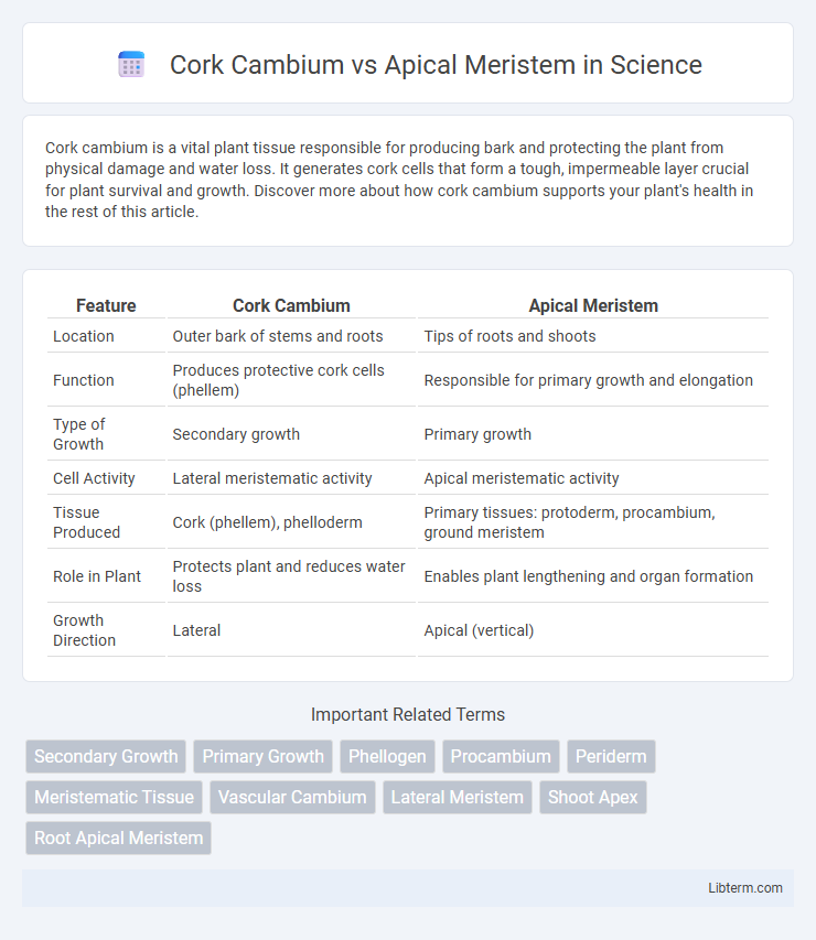 Apical Meristem vs Cork Cambium in Science - What is The Difference?