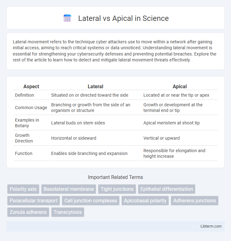 Apical vs Lateral in Science - What is The Difference?