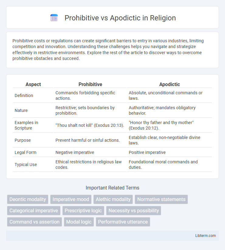 Apodictic vs Prohibitive in Religion - What is The Difference?