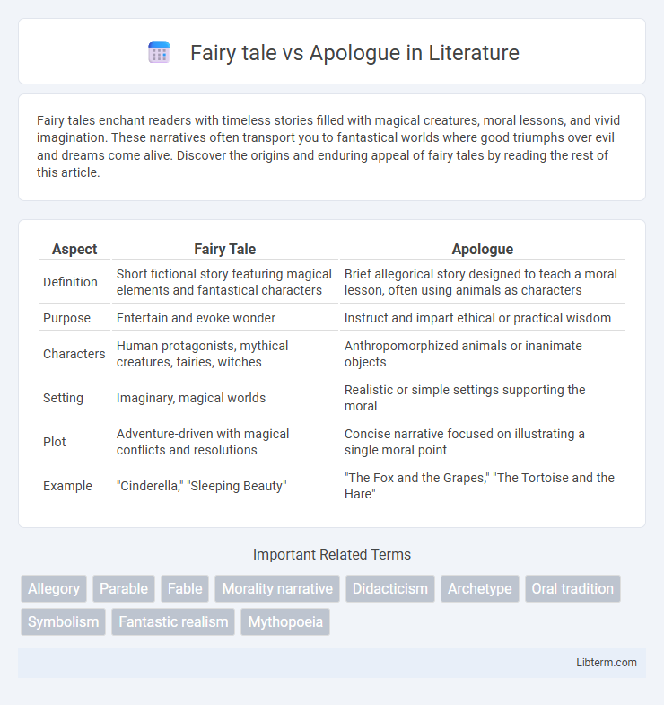 Apologue vs Fairy tale in Literature - What is The Difference?