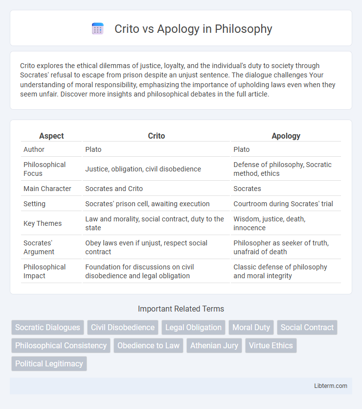 Apology vs Crito in Philosophy - What is The Difference?