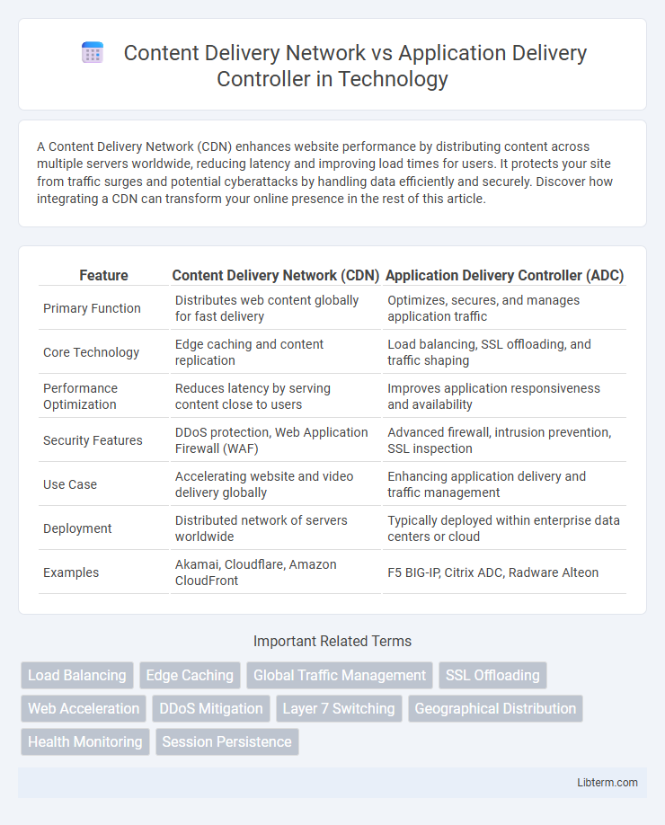 Application Delivery Controller vs Content Delivery Network in Technology - What is The Difference?
