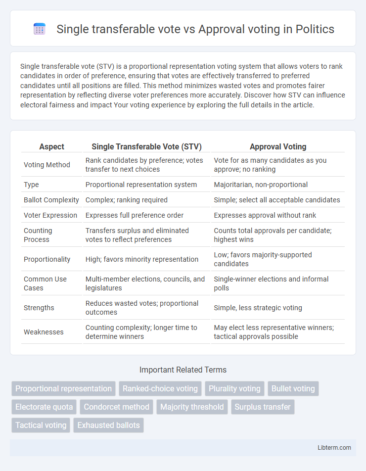 Approval voting vs Single transferable vote in Politics - What is The Difference?