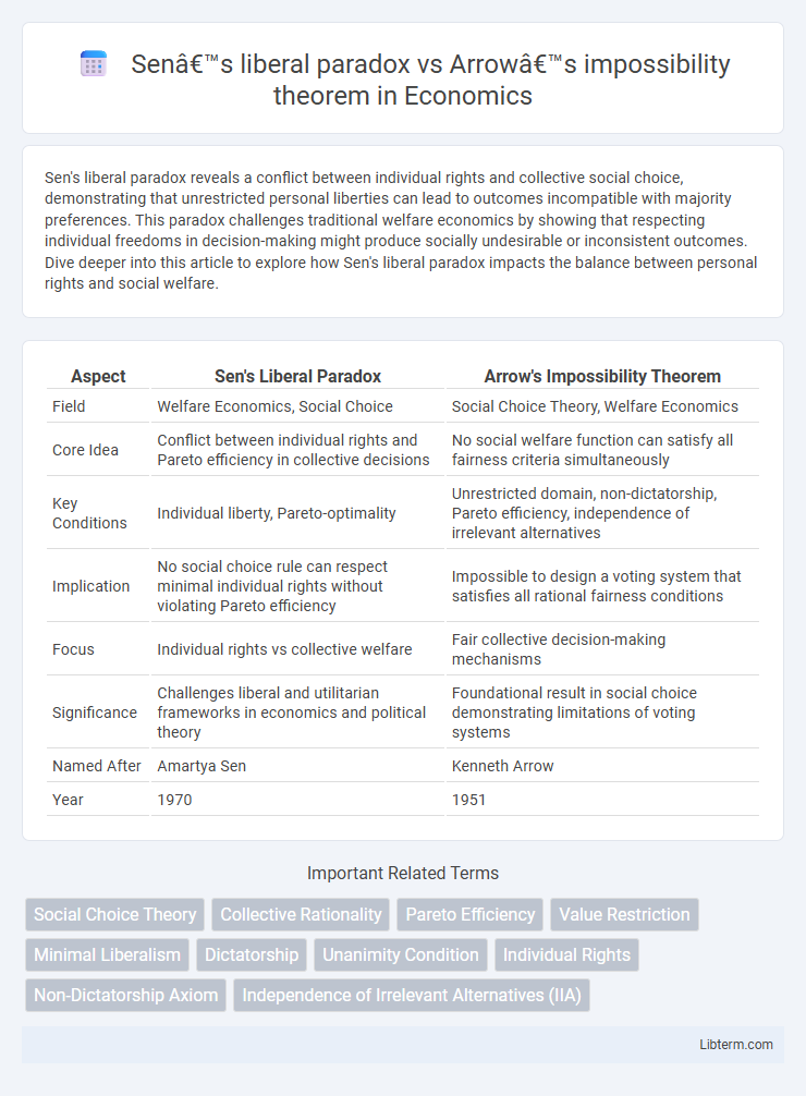 Arrow’s impossibility theorem vs Sen’s liberal paradox in Economics - What is The Difference?