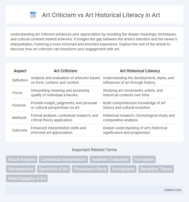 Art Historical Literacy vs Art Criticism in Art - What is The Difference?