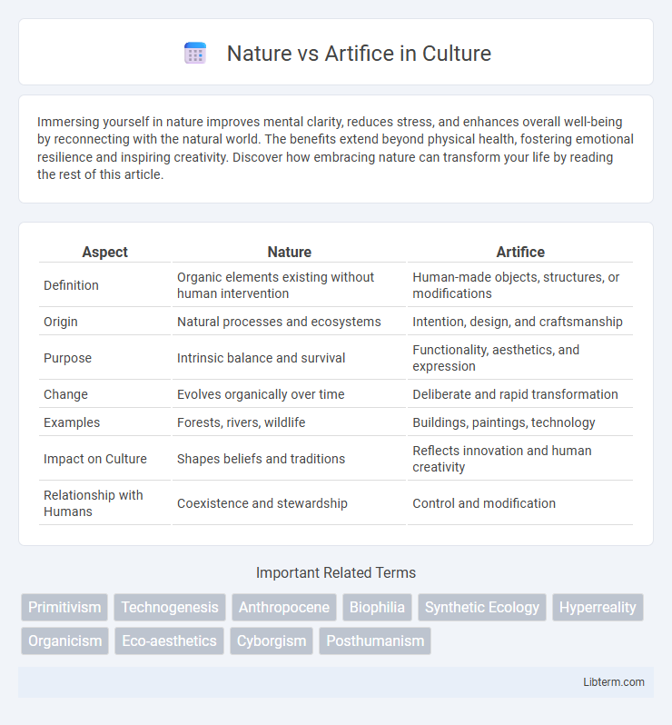 Artifice vs Nature in Culture - What is The Difference?