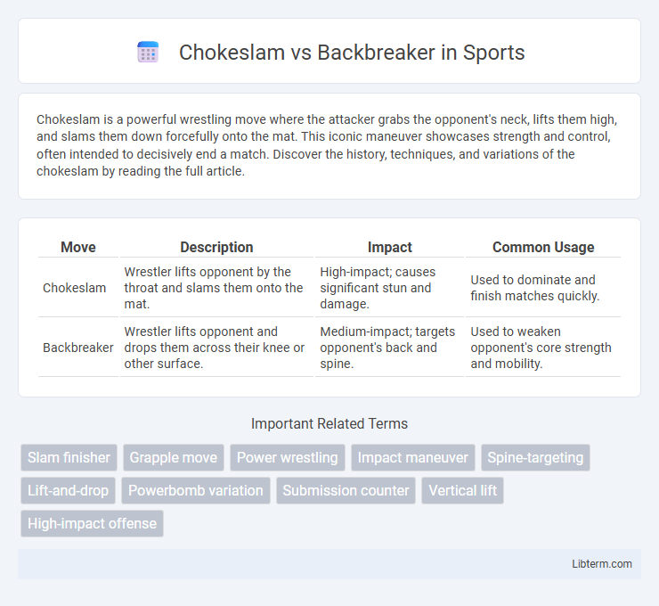 Backbreaker vs Chokeslam in Sports - What is The Difference?