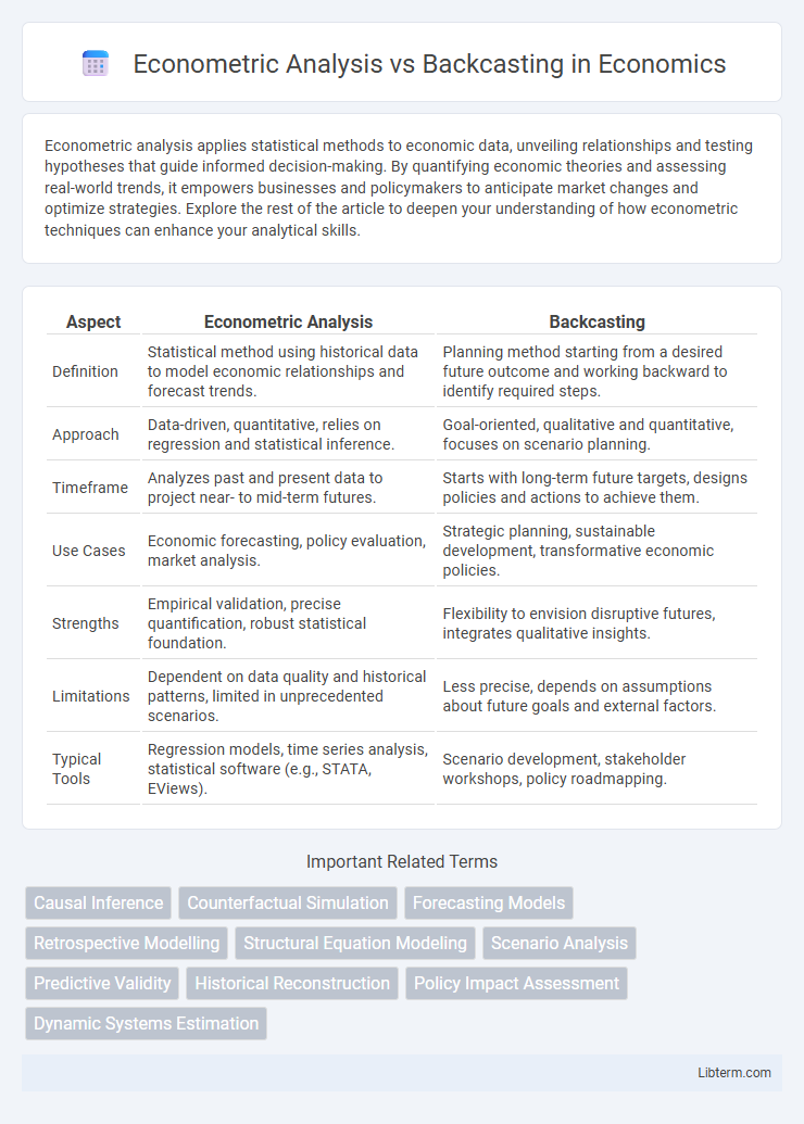 Backcasting vs Econometric Analysis in Economics - What is The Difference?