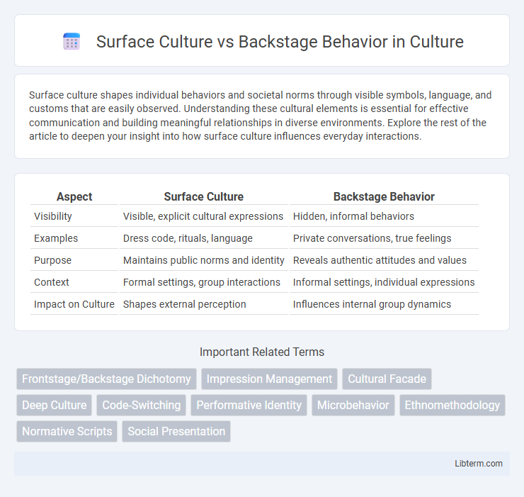 Backstage Behavior vs Surface Culture in Culture - What is The Difference?