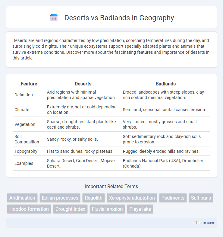 Badlands vs Deserts in Geography - What is The Difference?