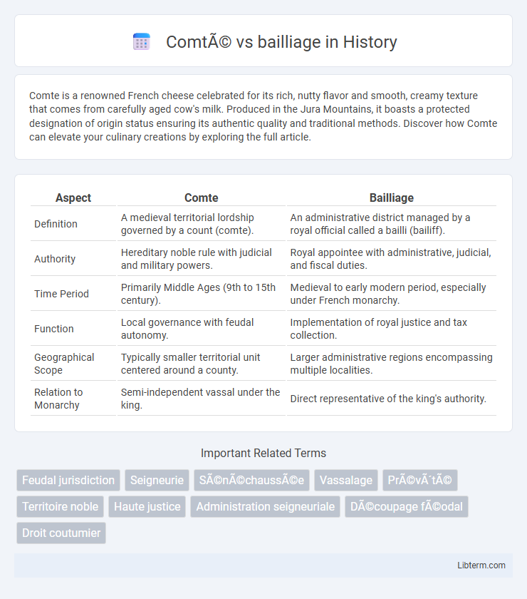bailliage vs Comté in History - What is The Difference?