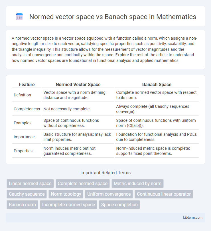 Banach space vs Normed vector space in Mathematics - What is The Difference?
