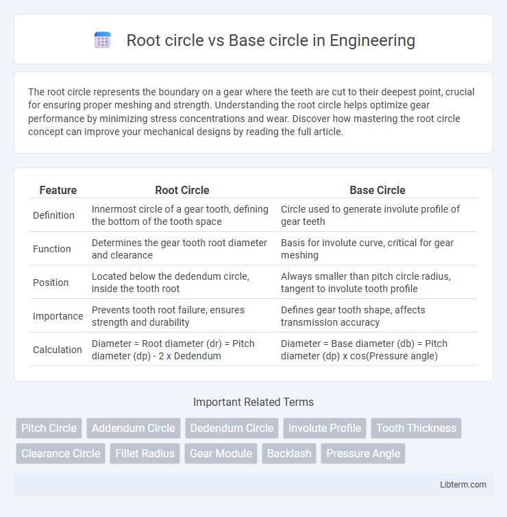 Base circle vs Root circle in Engineering - What is The Difference?