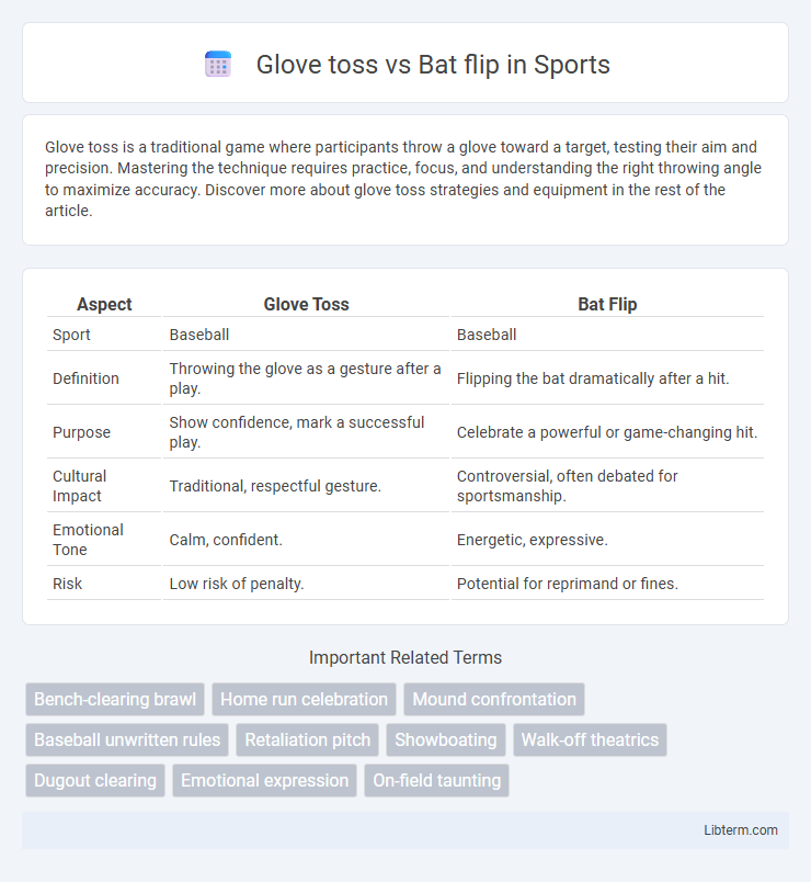 Bat flip vs Glove toss in Sports - What is The Difference?
