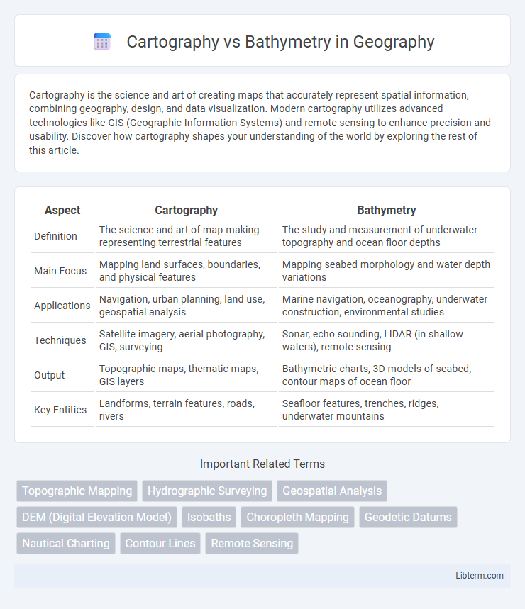 Bathymetry vs Cartography in Geography - What is The Difference?