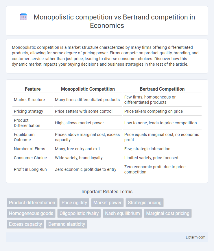 Bertrand competition vs Monopolistic competition in Economics - What is The Difference?