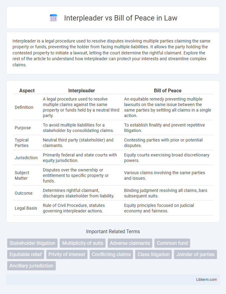 Bill of Peace vs Interpleader in Law - What is The Difference?
