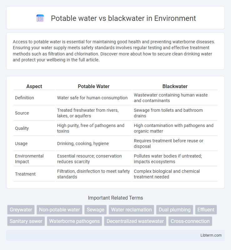 blackwater vs Potable water in Environment - What is The Difference?