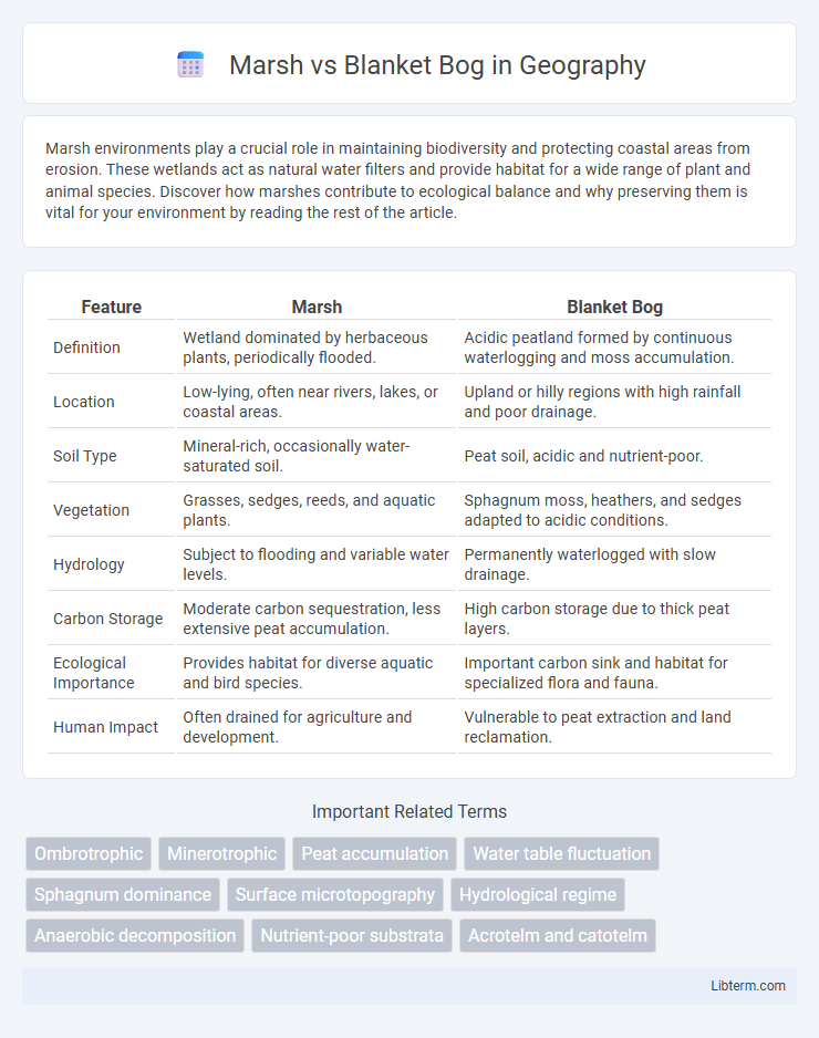 Blanket Bog vs Marsh in Geography - What is The Difference?