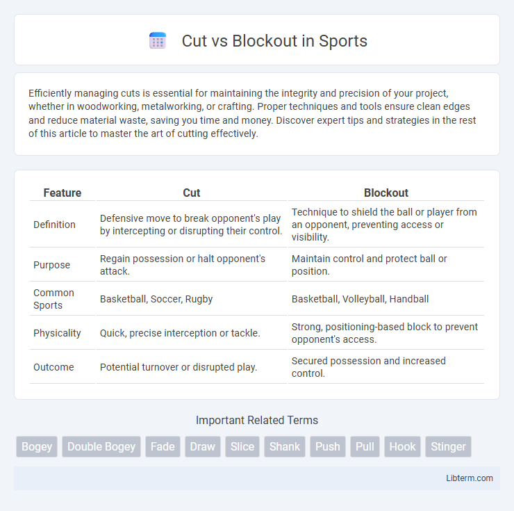 Blockout vs Cut in Sports - What is The Difference?