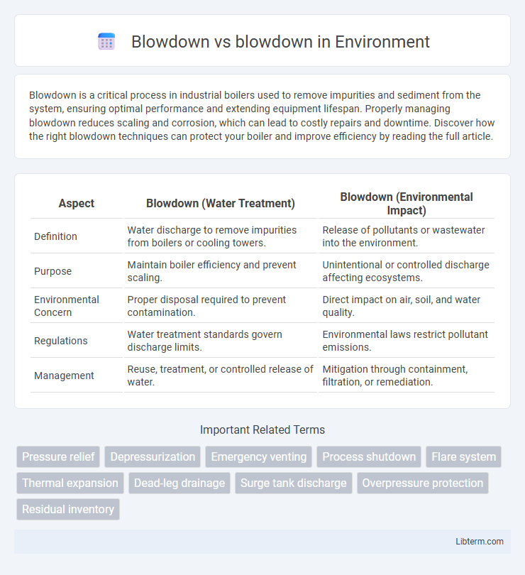 blowdown vs Blowdown in Environment - What is The Difference?
