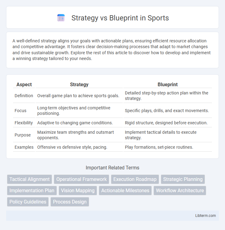 Blueprint vs Strategy in Sports - What is The Difference?
