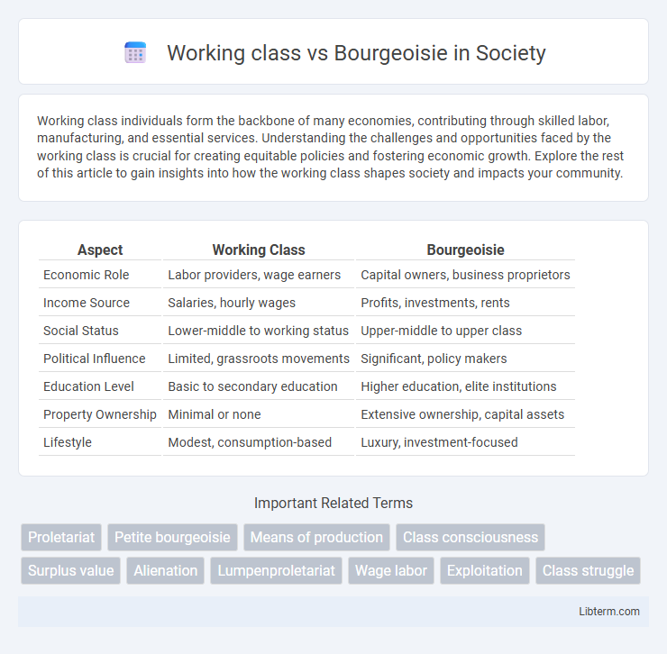 Bourgeoisie vs Working class in Society - What is The Difference?