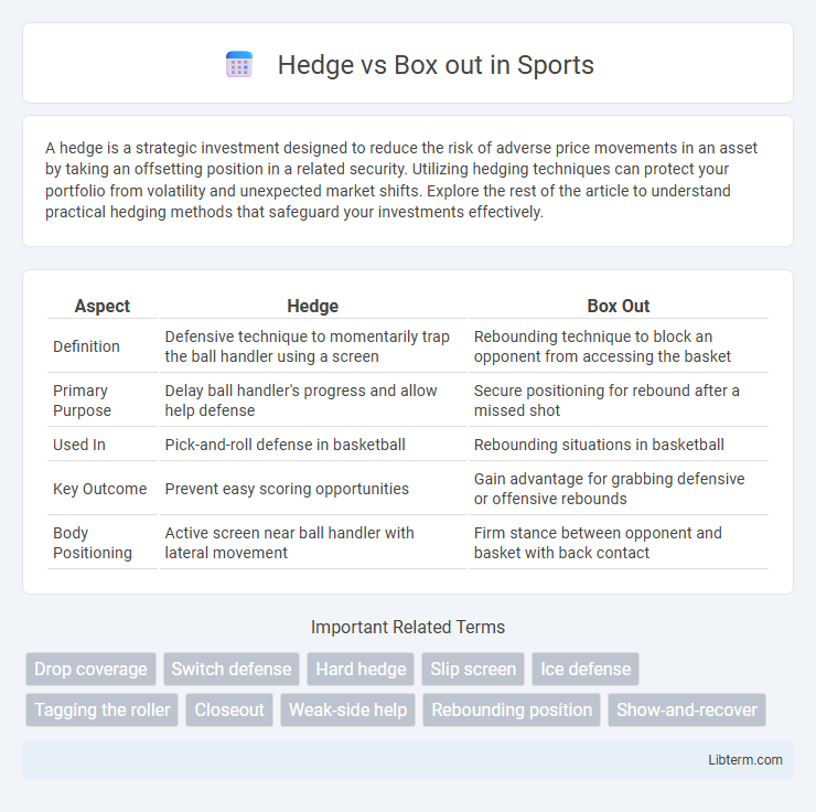Box out vs Hedge in Sports - What is The Difference?