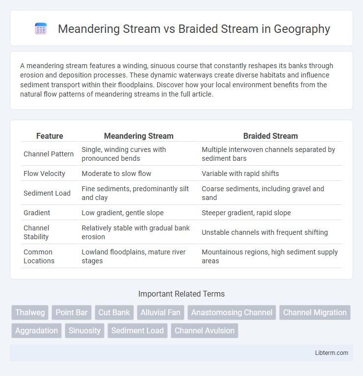 Braided Stream vs Meandering Stream in Geography - What is The Difference?