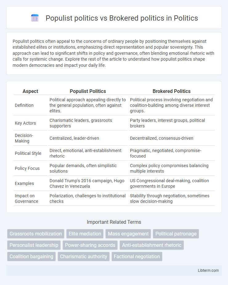 Brokered politics vs Populist politics in Politics - What is The Difference?