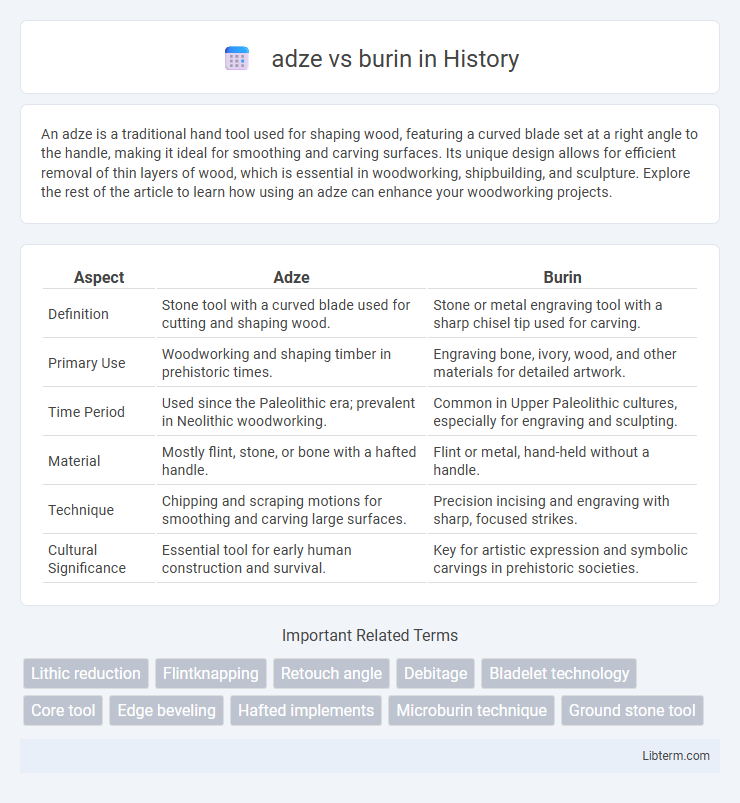 burin vs adze in History - What is The Difference?