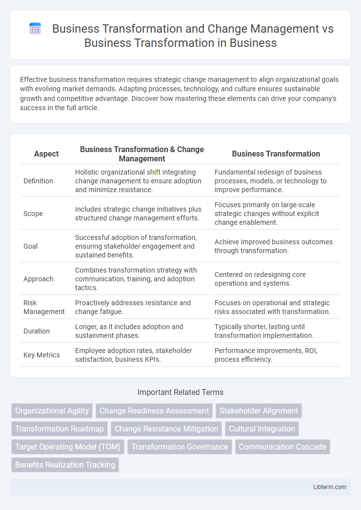 Business Transformation vs Business Transformation and Change Management in Business - What is The Difference?
