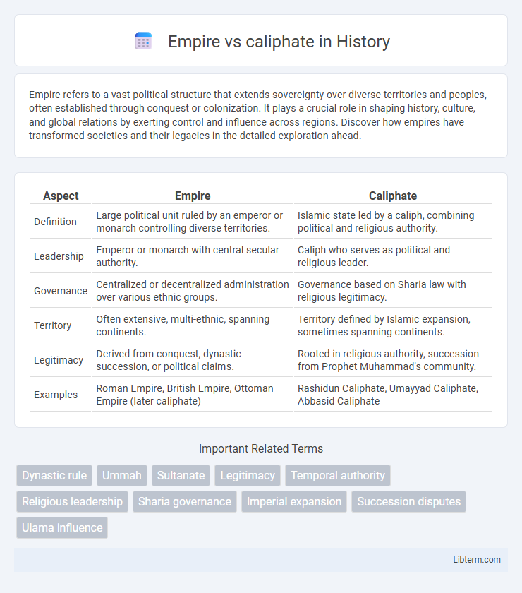 caliphate vs Empire in History - What is The Difference?