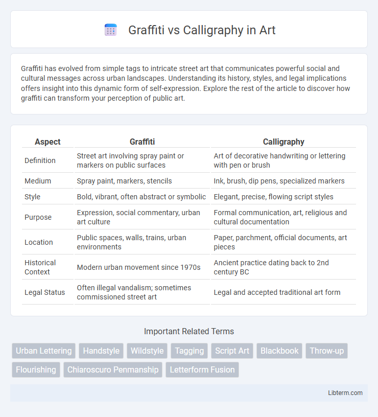 Calligraphy vs Graffiti in Art - What is The Difference?