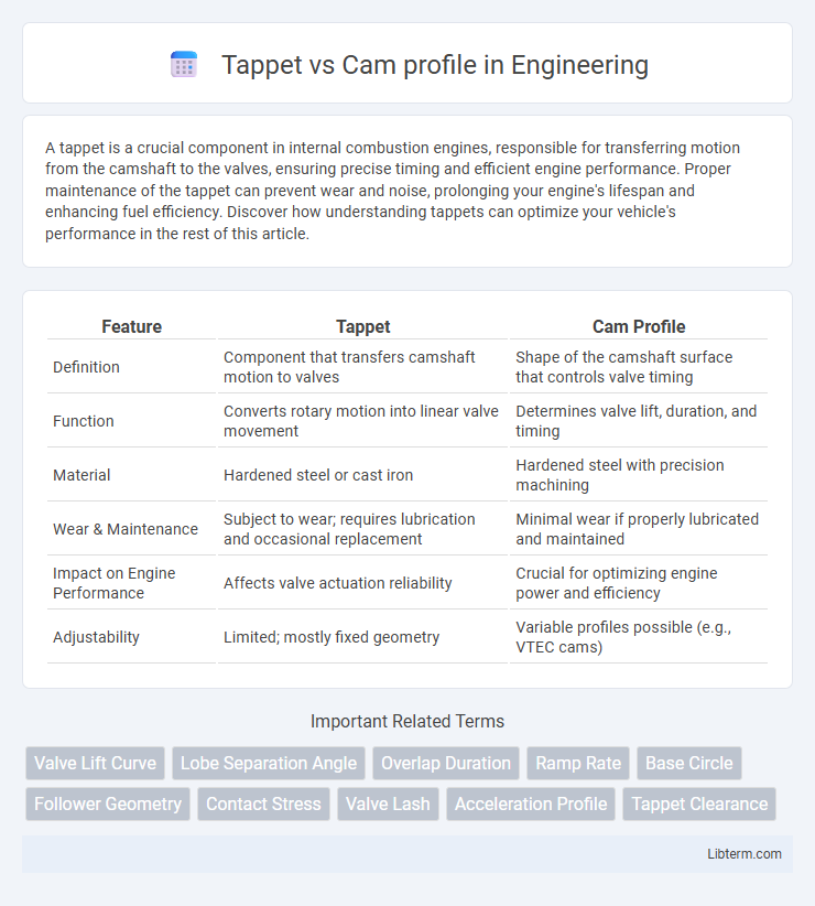 Cam profile vs Tappet in Engineering - What is The Difference?