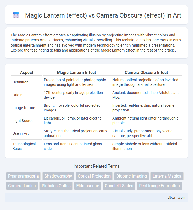 Camera Obscura (effect) vs Magic Lantern (effect) in Art - What is The Difference?