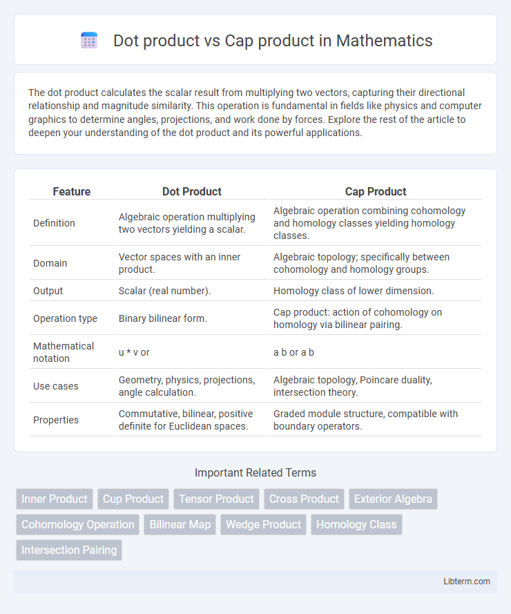 Cap product vs Dot product in Mathematics - What is The Difference?