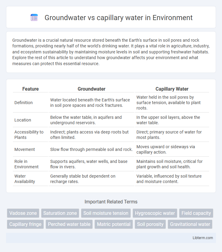 capillary water vs Groundwater in Environment - What is The Difference?