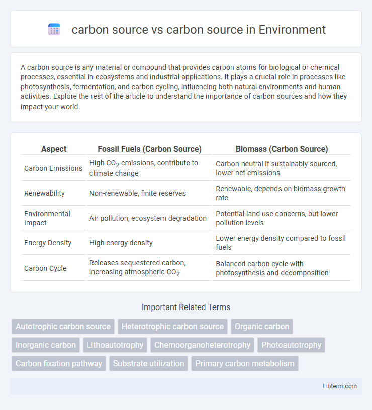 carbon source vs carbon source in Environment - What is The Difference?