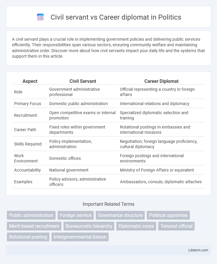 Career diplomat vs Civil servant in Politics - What is The Difference?