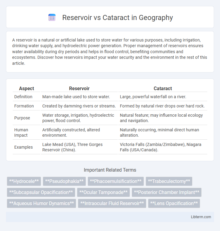 Cataract vs Reservoir in Geography - What is The Difference?