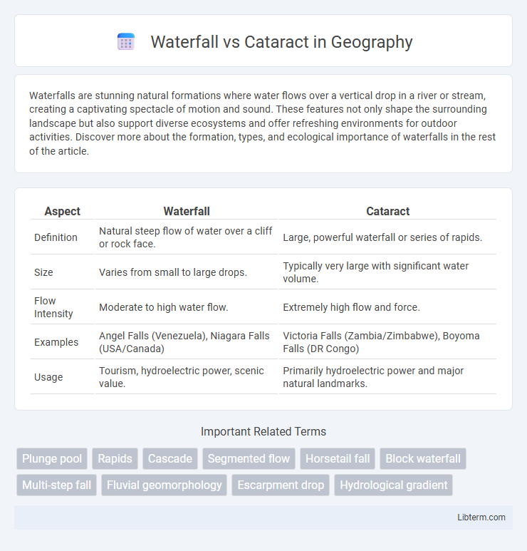 Cataract vs Waterfall in Geography - What is The Difference?